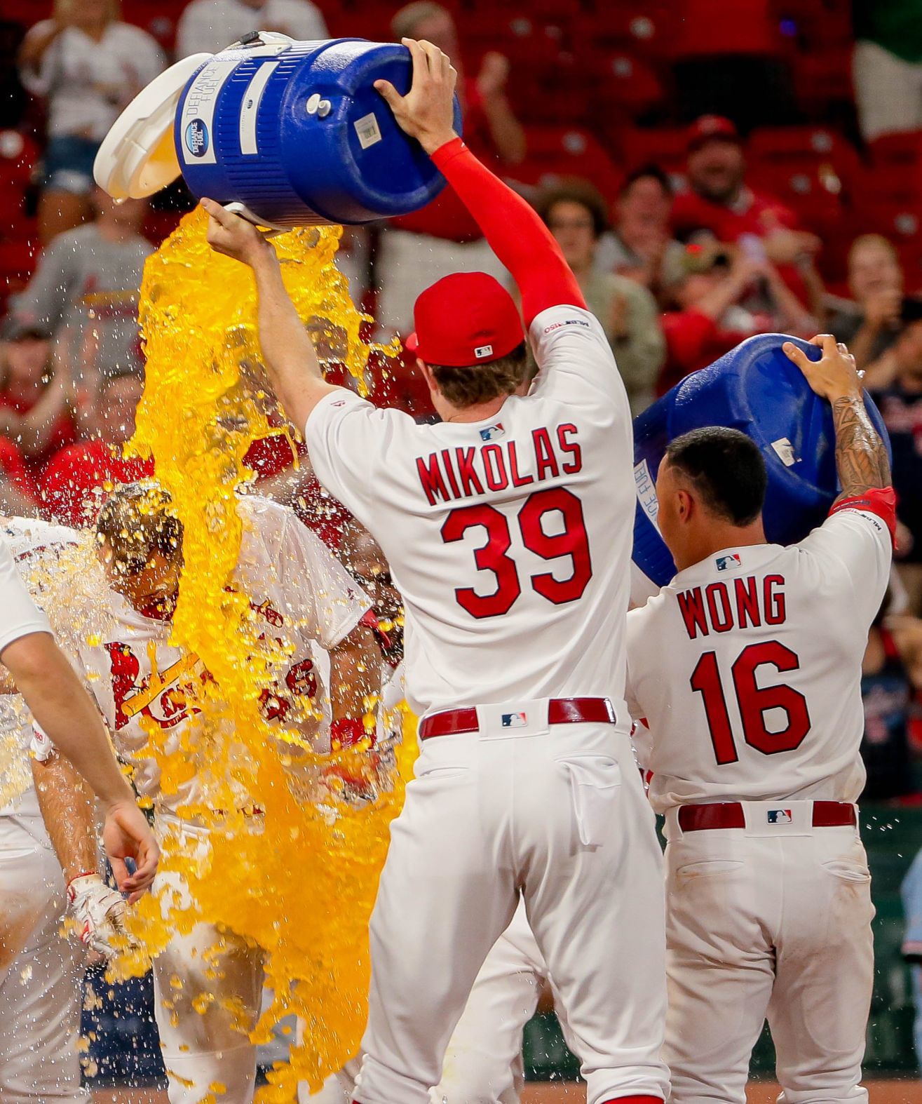 St. Louis Cardinals take on the Miami Marlins at Busch